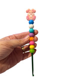 4mm hook - pink bunny