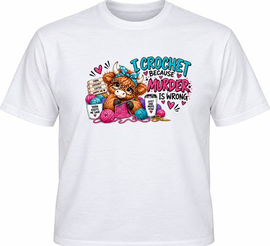 Crochet murder Tee