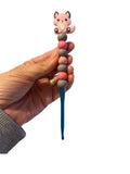 5mm hook - pink fox