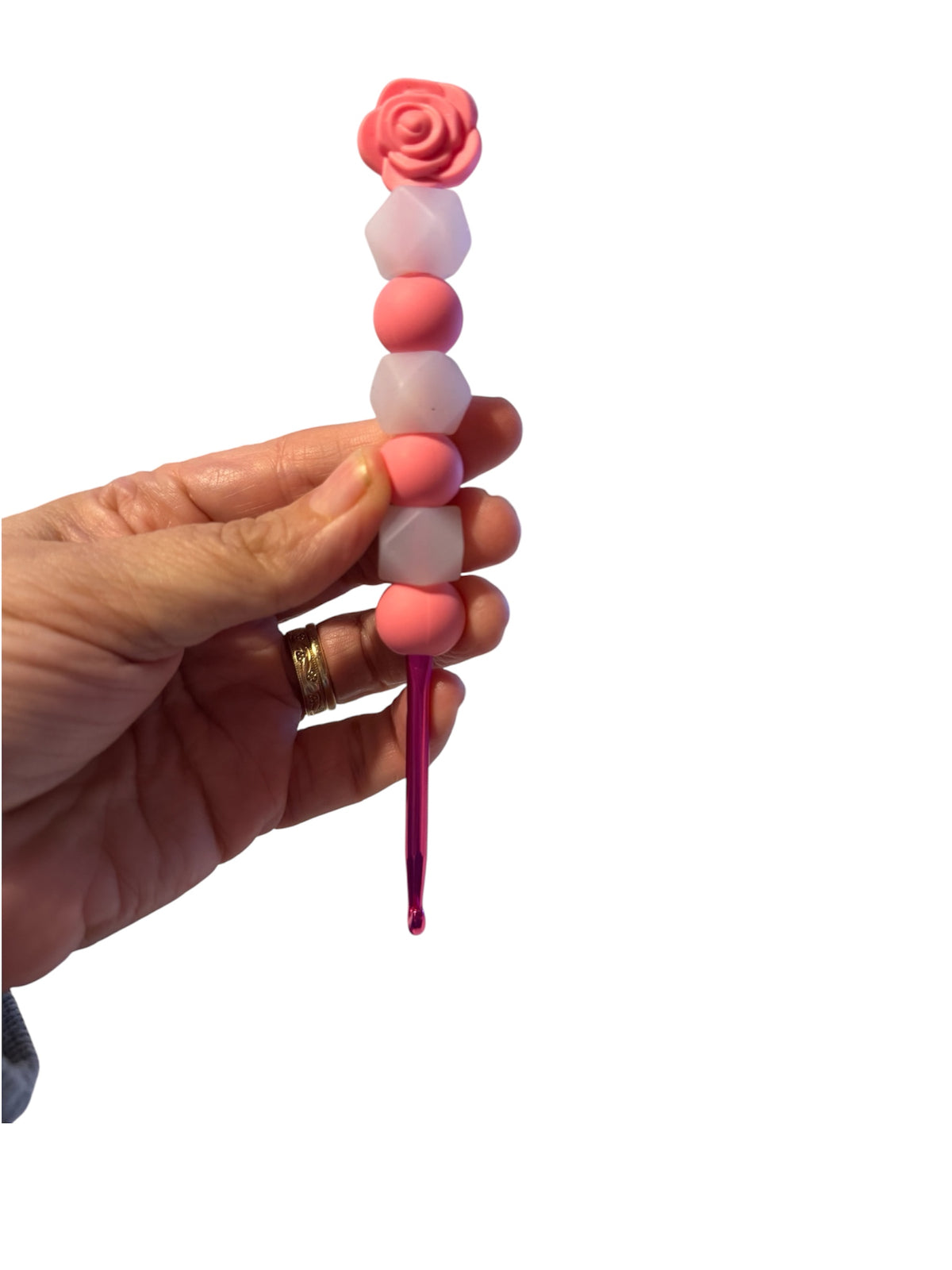 4.5mm hook - pink rose